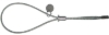 Œillet de câble en acier zingué avec collerette réglable M12 (0.5 T)